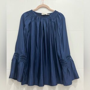 Ramy Brook Navy Long Sleeve Blouse
